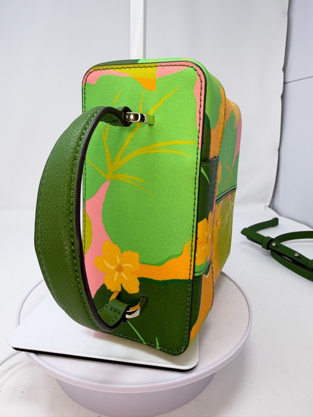 Kate Spade Voyage Cucumber Floral Small Top-Handle Crossbody - Picture 12 of 13